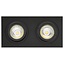 Fantasia Fantasia ZOOM I schwarzer Einbaustrahler, 2x 5W LED GU10 dimmbar, 2700K warmweiß, Aluminium, IP20
