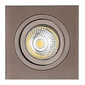 Fantasia Zoom I inbouwspot in brons aluminium, GU10 LED 5W dimbaar incl., 2700K warm wit, 95x95 mm, IP20, energieklasse F