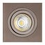 Fantasia Zoom I inbouwspot in brons aluminium, GU10 LED 5W dimbaar incl., 2700K warm wit, 95x95 mm, IP20, energieklasse F