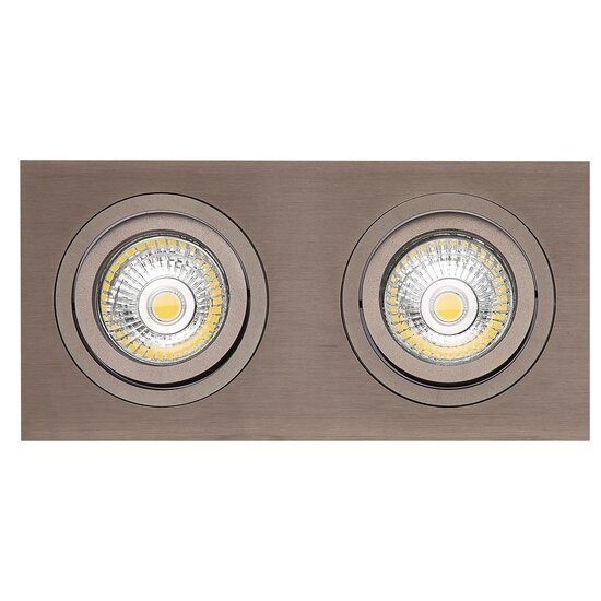 Fantasia Fantasia ZOOM I Einbaustrahler, bronze, 2x 5W LED GU10, dimmbar, 2700K, IP20, Aluminium, inkl. Leuchtmittel