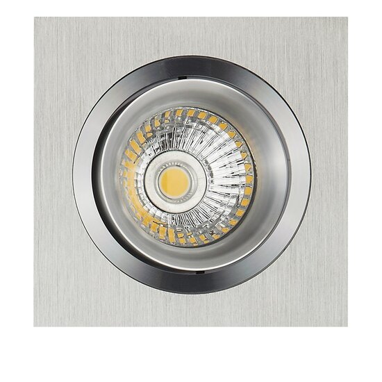 Fantasia Fantasia ZOOM II Einbaustrahler aus Aluminium, GU10-Fassung, LED 5W dimmbar, 2700K warmweißes Licht, 95x95mm