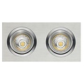 Fantasia Foco empotrable Fantasia Zoom II en aluminio con 2x GU10 LED 5W, regulable, luz blanco cálido (2700K), IP20