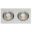 Fantasia Foco empotrable Fantasia Zoom II en aluminio con 2x GU10 LED 5W, regulable, luz blanco cálido (2700K), IP20