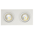 Fantasia Fantasia ZOOM II foco empotrable blanco, 2x GU10 5W LED regulable incl., 2700K blanco cálido, aluminio, 95x190mm, IP20