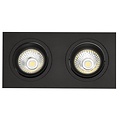 Fantasia Foco empotrable Fantasia ZOOM II negro, 2x 5W GU10 LED incluida, regulable, 2700K blanco cálido, IP20