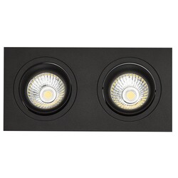 Fantasia ZOOM II black recessed spotlight 2x GU10 LED dimmable