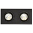 Fantasia Spot encastrable Fantasia ZOOM II noir, 2x 5W GU10 LED incluse, dimmable, 2700K blanc chaud, IP20