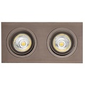 Fantasia Fantasia Zoom II bronze recessed spotlight, 2x 5W LED GU10, dimmable, 2700K warm white, IP20