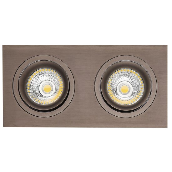 Fantasia Fantasia Zoom II bronze recessed spotlight, 2x 5W LED GU10, dimmable, 2700K warm white, IP20