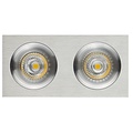 Fantasia Fantasia ZOOM III spot encastrable, aluminium, 2x GU10 5W LED dimmable, 2700K blanc chaud, IP20