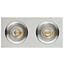 Fantasia Fantasia ZOOM III spot encastrable, aluminium, 2x GU10 5W LED dimmable, 2700K blanc chaud, IP20