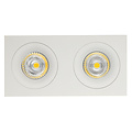 Fantasia Spot encastrable Fantasia Mozes III en aluminium blanc avec 2x douille GU10 et LED 5W dimmable