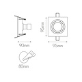 Fantasia Fantasia Zoom III inbouwspot zwart, 1x GU10 LED 5W 2700K, dimbaar, aluminium, IP20