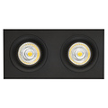 Fantasia Foco empotrable Fantasia Mozes III de aluminio negro con 2x casquillo GU10 y LED 5W regulable