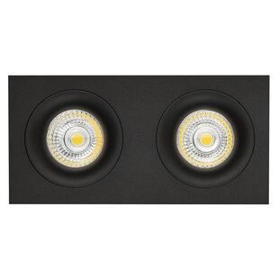 Fantasia Mozes III foco empotrable negro 2x GU10 regulable