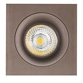 Fantasia Zoom III inbouwspot in brons aluminium, GU10 5W LED 2700K dimbaar incl., 95x95 mm, IP20, 400 lumen