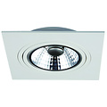 Fantasia Fantasia Barema AR111 carré spot encastrable blanc, avec AR111 LED 12,4W 2700K, 180x180 mm