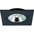 Fantasia Fantasia Barema quadratischer Einbaustrahler aus schwarzem Aluminium mit AR111-Fassung und 12,4W-LED inklusive