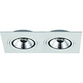 Fantasia Fantasia Barema AR111 spot encastrable rectangulaire blanc, 2 lumières, avec 2x AR111 12,4W 2700K, 180x350mm