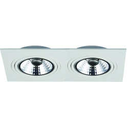Fantasia Barema AR111 foco empotrable rectangular blanco, 2 luces