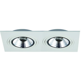 Fantasia Barema AR111 foco empotrable rectangular blanco, 2 luces