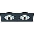 Fantasia Fantasia Berama rechthoekige inbouwspot van aluminium in zwart met 2x AR111-fitting en 12,4W LED incl.