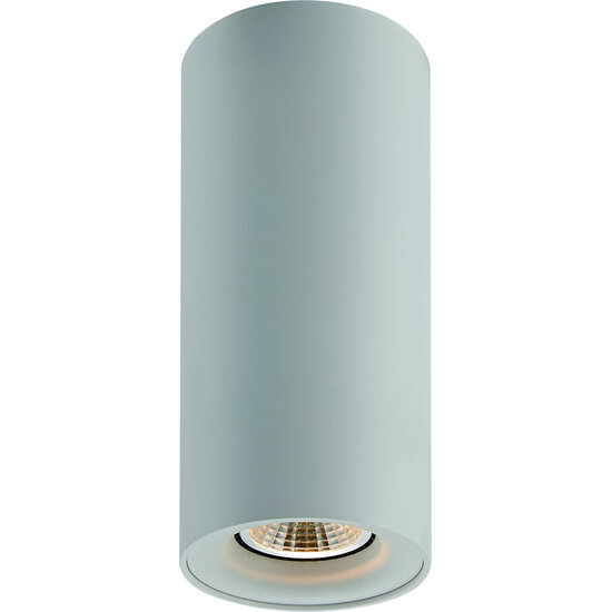 Fantasia Lámpara de techo cilíndrica Fantasia Tubo de aluminio blanco con casquillo GU10 y LED 5W regulable