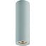 Fantasia Tubo cylindrical ceiling light in aluminium and white, GU10 fitting, dimmable 5W LED (2700K, 400 lumen), height 250 mm