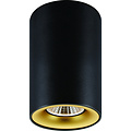 Fantasia Fantasia Zolan ceiling spot in black and gold, aluminium, height 110 mm, GU10 socket, dimmable, includes 5W LED
