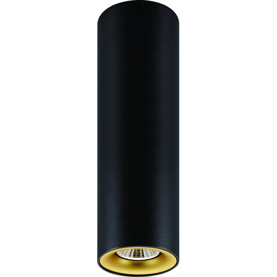 Fantasia Fantasia Zolan plafón, aluminio negro-dorado, h250mm, GU10 5W LED 2700K regulable, bombilla incluida