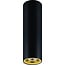 Fantasia Zolan Deckenleuchte, Aluminium schwarz-gold, Höhe 250mm, GU10 5W LED 2700K dimmbar, Leuchtmittel inklusive