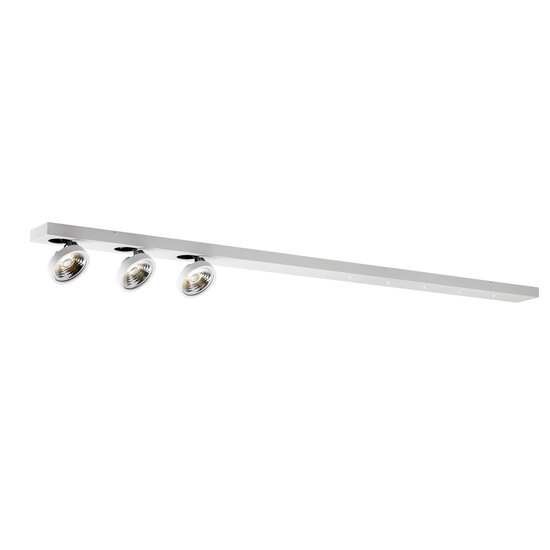 Fantasia Fantasia AEON-3 XXL witte plafondbasis van aluminium, 1800mm lang, met 3x AR111 LED (2700K) inbegrepen