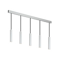 Fantasia Fantasia Paloma suspension LED, 5 points lumineux, aluminium blanc, LED COB 2700K, IP20, dimmable