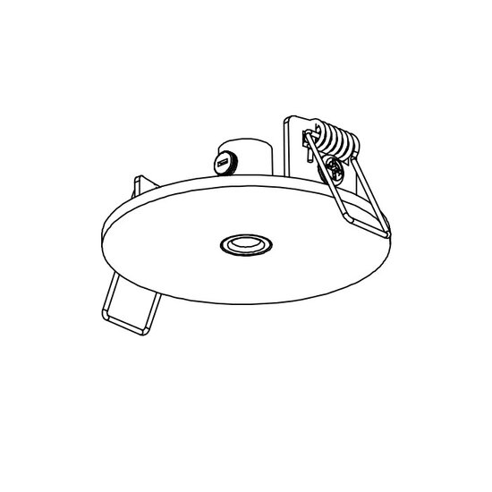 Fantasia Fantasia base à encastrer pour suspension, Ø70mm diamètre extérieur, Ø60mm trou d'encastrement, noir