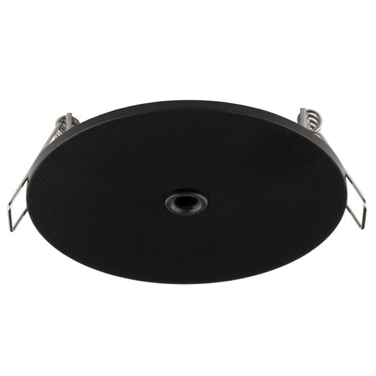 Fantasia Base empotrable Fantasia para lámparas colgantes, placa 90mm, corte Ø75mm, negra, para montaje enrasado en techo