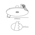 Fantasia Fantasia Einbaubasis für Pendelleuchten, Abdeckplatte 90mm, Einbauöffnung Ø75mm, schwarz, für bündige Deckenmontage