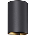 Fantasia Fantasia Radu black round wall light with 2x GU10 fitting (bulb excl., max 50W), IP20