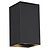 Fantasia Applique Dorada noire carrée 2x GU10 excl. dimmable IP20