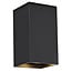 Fantasia Fantasia Dorada applique murale noire carrée à 2x douilles GU10 (ampoules excl., max. 50W), IP20, 80x145x80 mm
