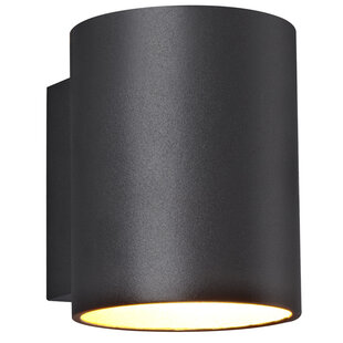 Fantasia Mido aplique de pared negro / oro redondo con G9, excl.