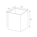 Fantasia Fantasia Mido square wall light in black / gold for G9 bulbs (excl.), width 82.5 mm, height 102 mm, IP20
