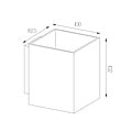 Fantasia Mido quadratische Wandleuchte in schwarz/gold, G9-Fassung (Leuchtmittel exkl.), max. 40W, IP20, 82,5 x 102 mm