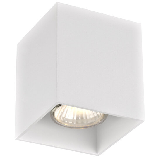 Fantasia Fantasia Barbara plafonnier carré en blanc pour une ampoule GU10 (excl.), largeur 82,5 mm, hauteur 95 mm, IP20