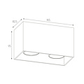 Fantasia Plafón Fantasia Barbara blanco rectangular, 2x GU10 (máx. 50W, excl.), 165x82,5x95mm, IP20, 2 puntos de luz