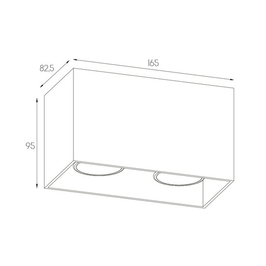 Fantasia Plafón Fantasia Barbara blanco rectangular, 2x GU10 (máx. 50W, excl.), 165x82,5x95mm, IP20, 2 puntos de luz