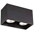 Fantasia Fantasia Barbara plafondlamp zwart rechthoekig met 2x GU10-fitting (excl. lichtbron, max 50W), IP20