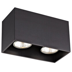 Fantasia Barbara ceiling light black rectangular 2x GU10