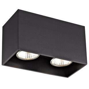 Fantasia Barbara plafonnier noir rectangulaire 2x GU10