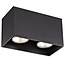 Fantasia Plafonnier Fantasia Barbara noir rectangulaire, 2x douilles GU10 (ampoule non incluse, max 50W), IP20