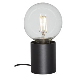 Babu lámpara de mesa grande negra E27 no incl. (Ø80x84mm)